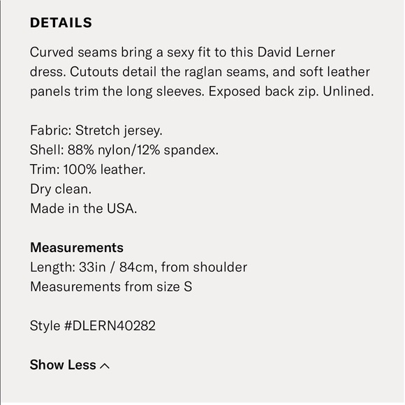 David Lerner - "Cutout Dress With Leather Sleeves" - Picture 4 of 8
